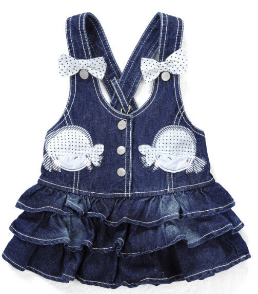 Hot Sale Fashion Baby`S Jean Girl Dress